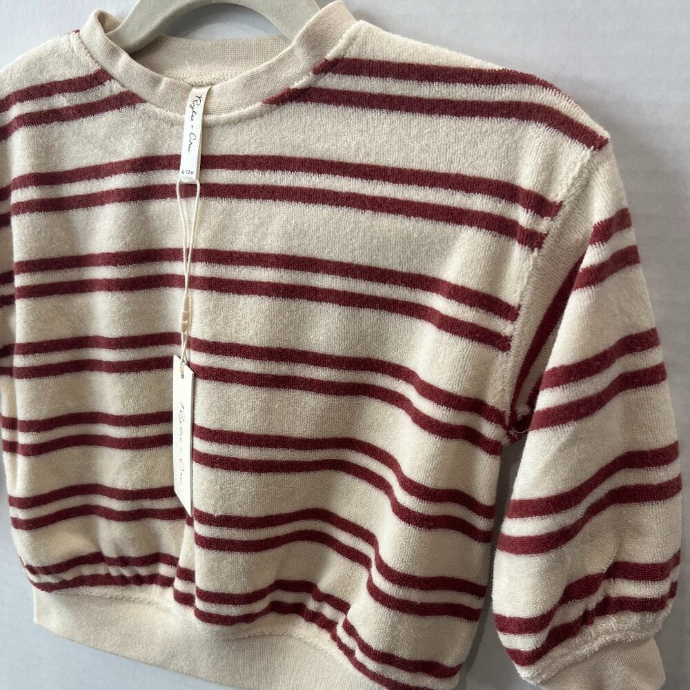 Baby - 3-6m & 6-12m - NWT Rylee + Cru Red Stripe Sweatshirt